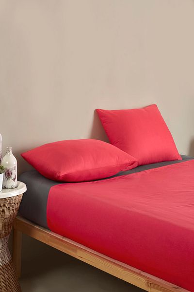 Colorpool Bright Future Red-anthracite Double Bedding Set