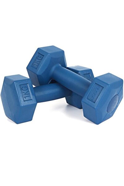 BUSSO Cmt-10 1kg Plastik Dambıl Set-mavi