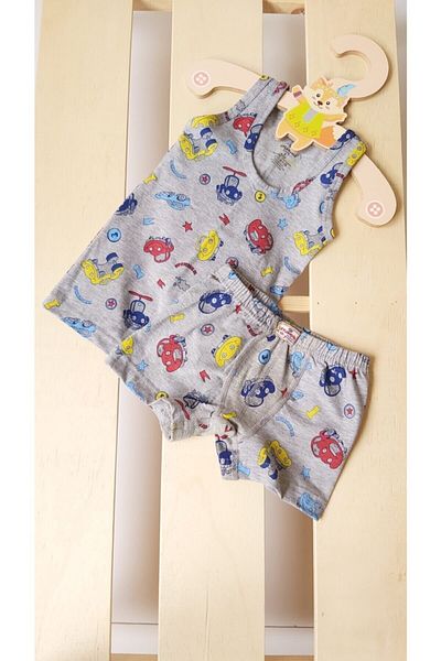 Ceylanoğlu Set tricot și boxer pentru copii, albastru, 3 piese