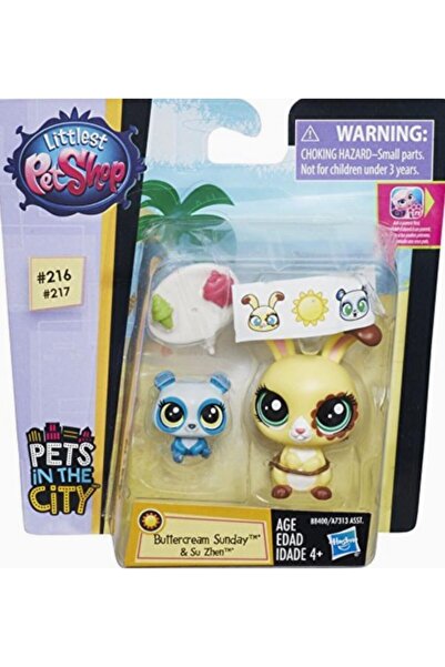 Littlest Pet Shop Miniş ve Yavrusu Buttercream Sunday su Zhen Minişler Pet Shop Orijinal Minişler Lps