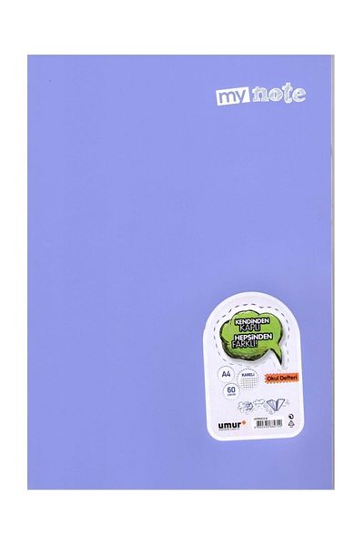 Mynote Text A4 60 Sheets Checkered Checked Plastic Cover Notebook