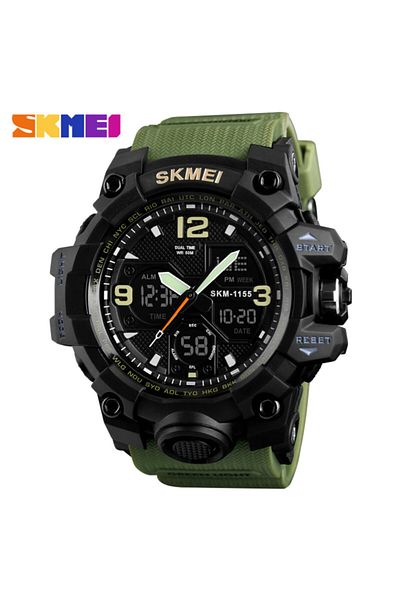 Skmei 1155 Men's Wrist Watch Digital - Analog Display Silicone Case Cord