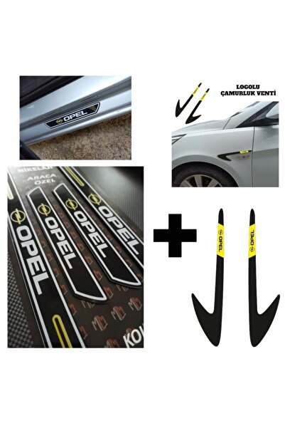 Aksefuar Lazer Opel Vectra B Kapı Eşiği + Logolu Çamurluk Venti Set