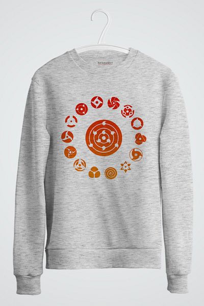 karikatürstore Naruto Anime Printed Sharingan Sweatshirt
