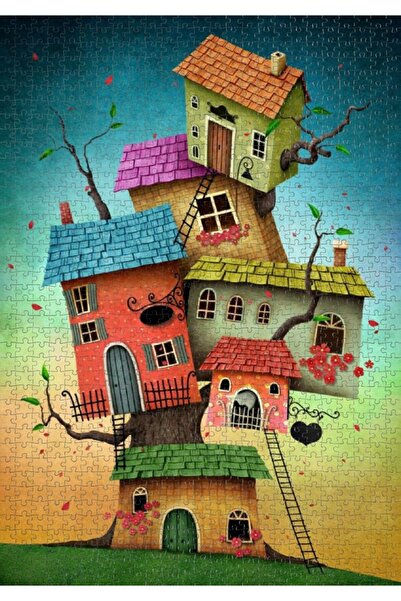 Nova Puzzle Nova 1000 Parça Soy Ağacı/fantastik Evler Puzzle - Annnmei