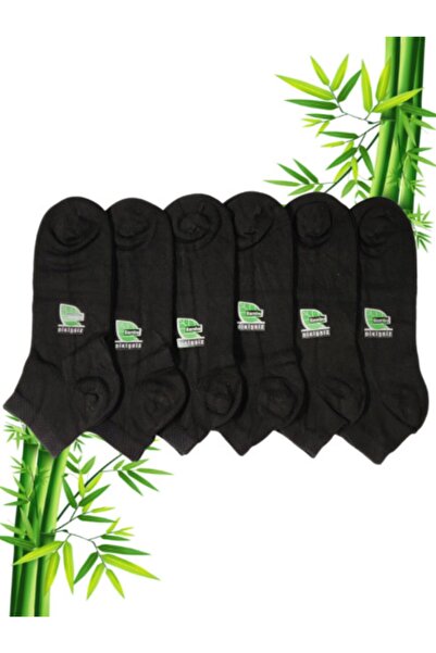 AXE SPORTSWEAR Ciorapi pentru bărbați, negri, cu toc întărit, fără sudură, 6 piese, din bambus, Pkr109435