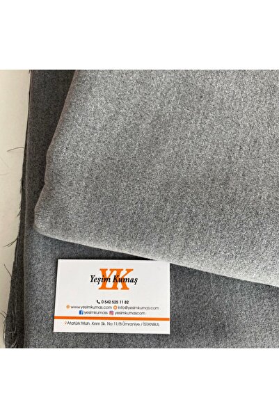 Yeşimm Kumaş Gri Kaşe Kumaş