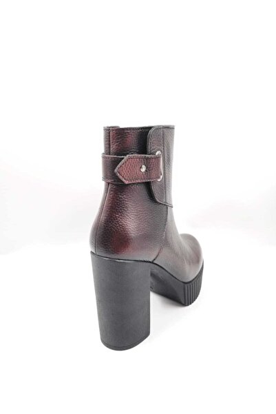 Impero Bordo Açma Hakiki Deri Topuklu Bot