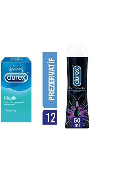 Durex Klasik Prezervatif 12'li+ Extreme Jel 50 Ml
