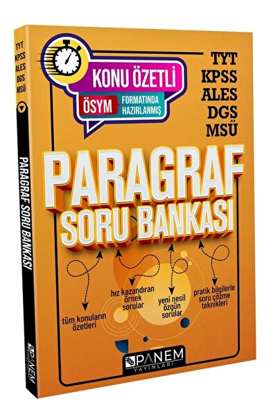 Genel Markalar Panem Tyt Kpss Ales Dgs Msü Paragraf Soru Bankası