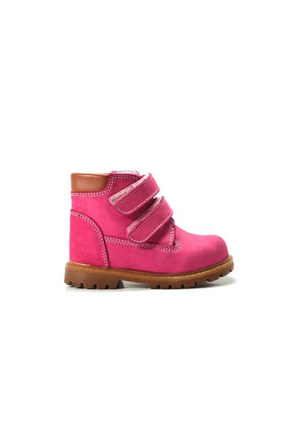 Toddler 4926 Genuine Leather Fuchsia Velcro Orthopedic Baby Boy Kids Boots
