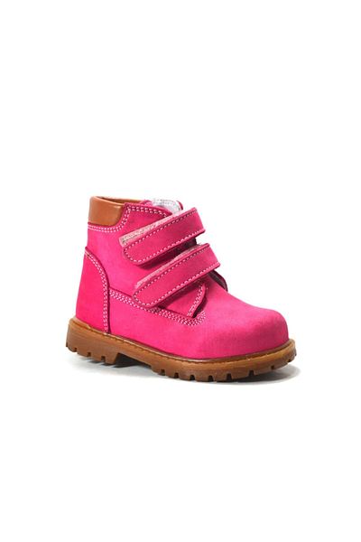 Toddler 4926 Genuine Leather Fuchsia Velcro Orthopedic Baby Boy Kids Boots