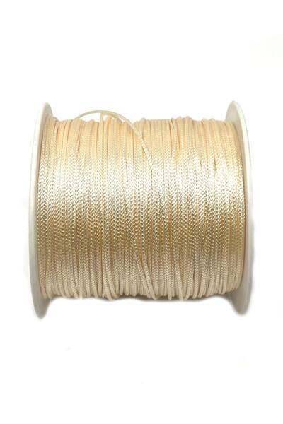 Bi hızlı Macrame Braided Bracelet Rope (100 Meter Coil) Cream Color