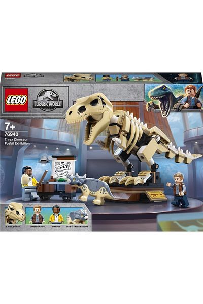 LEGO Jurassic World T. rex Dinosaur Fossil Exhibition 76940 - Toy Construction Set (198 Pieces)