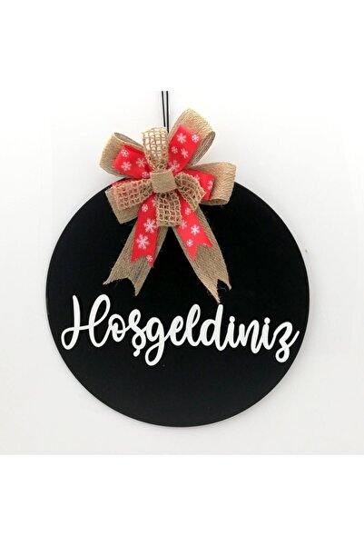 Lora Davet Дерев'яна прикраса для дверей Welcome - Чорна 54230