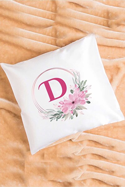 Hedizu Подушка з квітковим візерунком і літерою D