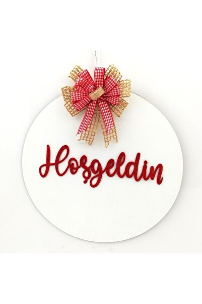 Lora Davet Дерев'яна прикраса для дверей Ласкаво просимо - Біла 54261