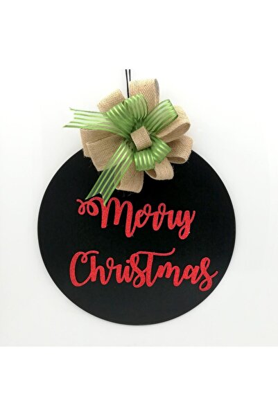 Lora Davet Дерев'яна прикраса для дверей Merry Christmas - Чорна 54299