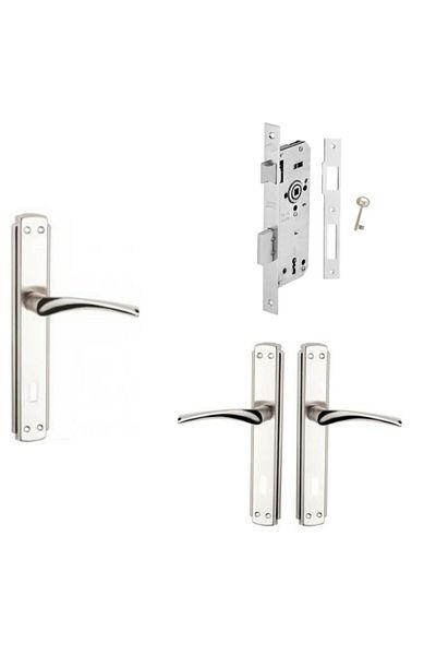 ARON Brawo Mali Mirrored Room Type Door Handle & Door Lock Key Set