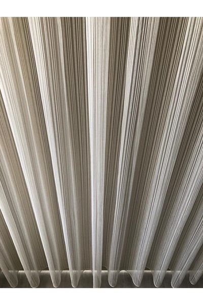 Brillant Striped Tulle New Model Tulle Curtain 1/2 Sparse Pleat