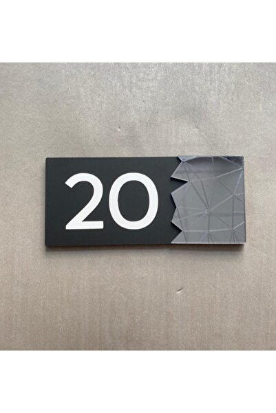 Dekokonsept Smoked Mirrored Door Number