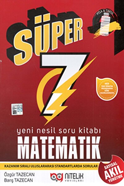 Nitelik Yayınları 7. Sınıf Yeni Nesil Matematik Süper Soru Bankası Nitelik Yayın
