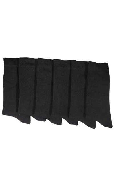 AXE SPORTSWEAR Ανδρικές μαύρες βαμβακερές μακριές βαμβακερές κάλτσες 6 τεμαχίων