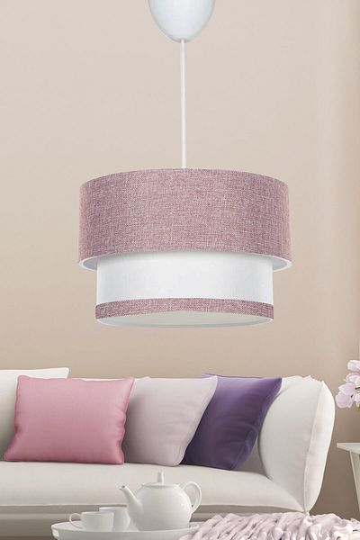 EvLight Checkered Single Pendant Chandelier and Dried Rose