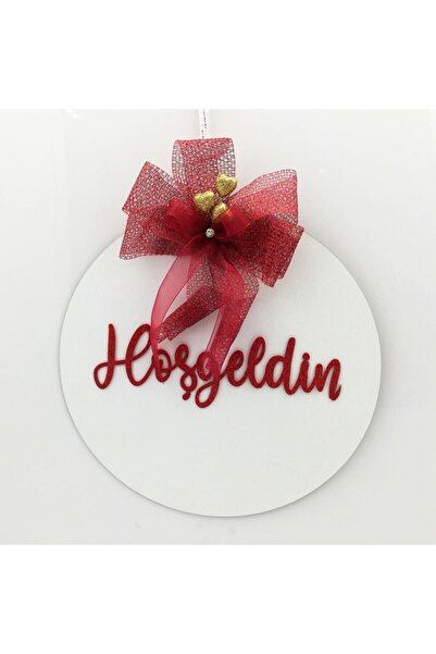 Lora Davet Дерев'яна прикраса для дверей Ласкаво просимо - Біла 54266