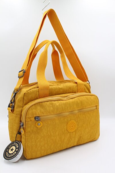 Bevitton Τσάντα ώμου Unisex Mustard - Αδιάβροχη - Υφασμάτινη - 7000