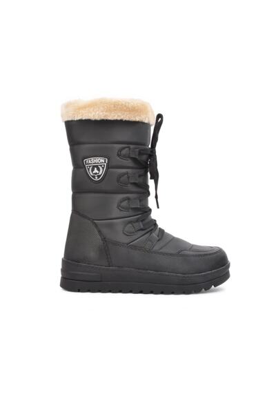 Twingo Black-Beige Zippered Women's Boots