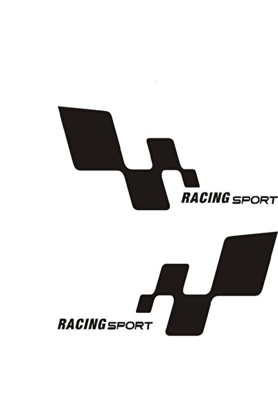 TSC ملصق سيارة رياضية للسباق مقاوم للماء 30 سم لون أسود