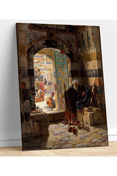 StellaStore Gustav Bauernfeind Şam'da Büyük Caminin Kapısında Kanvas Tablo Ev...