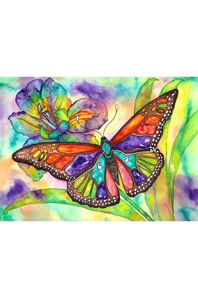 Nova Puzzle Nova 1000 Piece Colorful Butterfly and Watercolor Puzzle - 41015