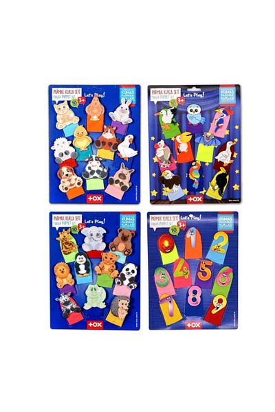 Tox 4 Set - 40 Pieces Figures, Flying, Pets and Wild Animals Finger Puppet T77-2 T78-2 T222 T64