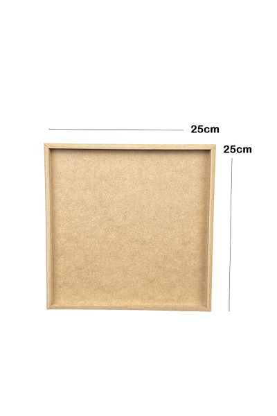 Dumbo Butik Wooden Paintable Raw MDF Square Bowl, 25x25cm