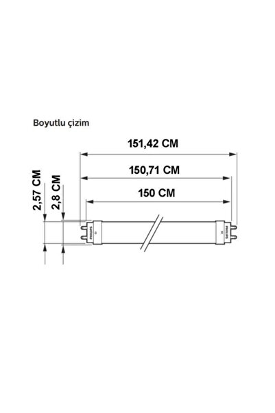 Philips Ledtube 20w 840 T8 Led Floresan Günışığı 4000k 150 Cm