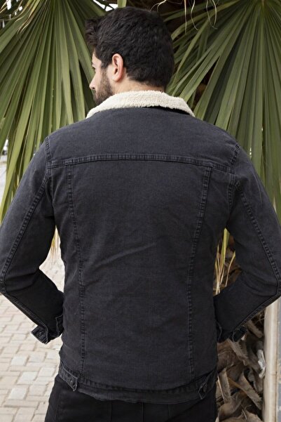 Klasskombin Чоловіче джинсове пальто Slimfit Kurklu Denim Coat Fume Джинсове пальто Fume