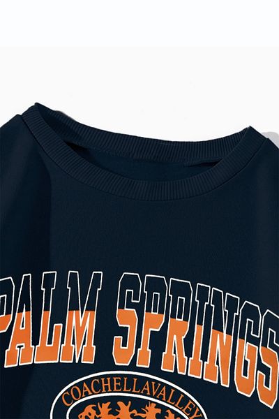 LAPS Women's Navy Blue Palm Springs Oversize Sweatshirt