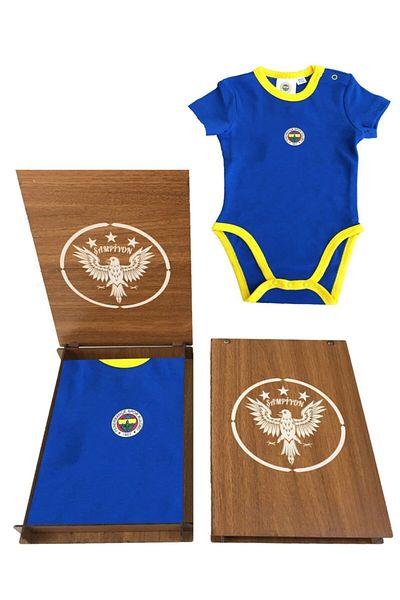 Fenerbahçe Baby Bodysuit with Wooden Box-002