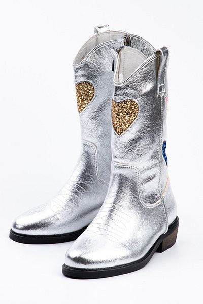 Baby DS Western Star Boots Ασημί
