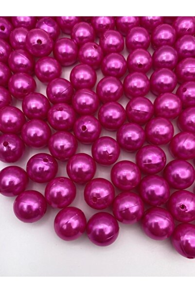 Hedef Bijuteri خرز لؤلؤ بلاستيكي بلون فوشيا 20 مم، وحقائب وخرز لصنع المجوهرات...