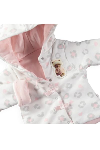 Mymio Leopard Patterned Fiber Hooded Coat