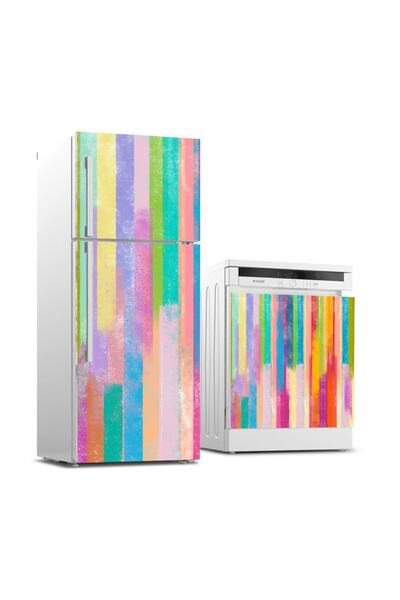 StickerArt Buzdolabı Ve Bulaşık Makinası Beyaz Eşya Sticker Kaplama Renkler