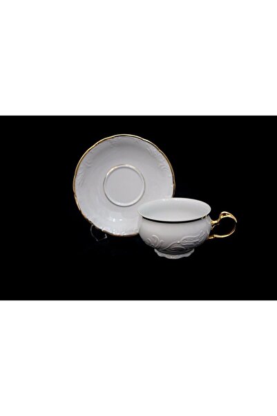 thun Tulıp Altınlı Çay Takımı 29 Parça El Yapımı Porselen Çay Seti