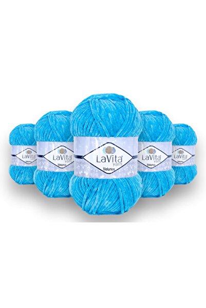 LaVita Yarn Velurex Baby Simli 5-пакетний набір оксамитової пряжі для в'язанн...