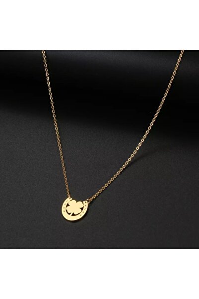 Genel Markalar 925 Ayar Gümüş At Nalı Ve Yonca Kolye