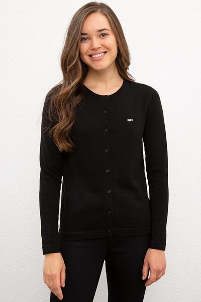 U.S. Polo Assn. Μαύρη Γυναικεία Πλεκτή Ζακέτα G082gl0th.000. 1078649