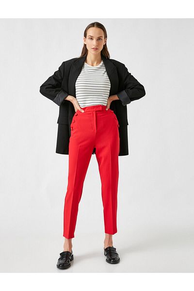 Koton Zippered Capri Trousers