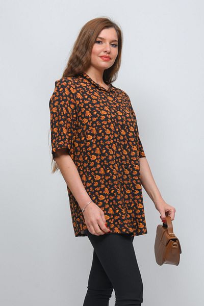 TUSSE Cotton Crunchy Floral Woven Wide Cut Large Size Shirt